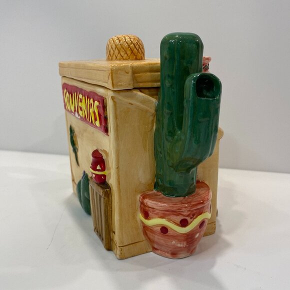 Vintage Tea-Nee Ceramic Tea Pot (8" w X 4" d X 6" h) Southwestern Sombrero 1995 - Picture 6 of 9